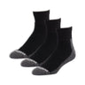 Wigwam At Work Quarter 3-Pack Cotton Socks  -  Medium / Black