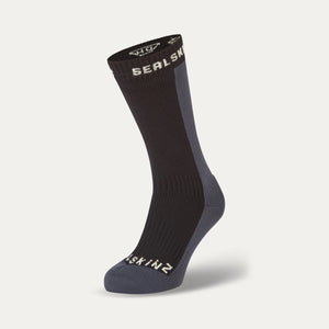 Sealskinz Starston Waterproof Cold Weather Mid Length Socks  -  Small / Black