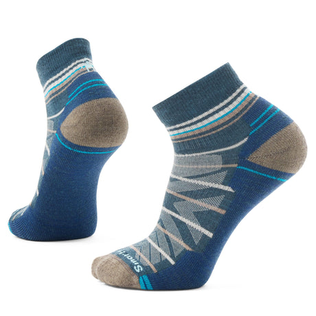 Smartwool Hike Light Cushion Pattern Ankle Socks  -  Medium / Twilight Blue