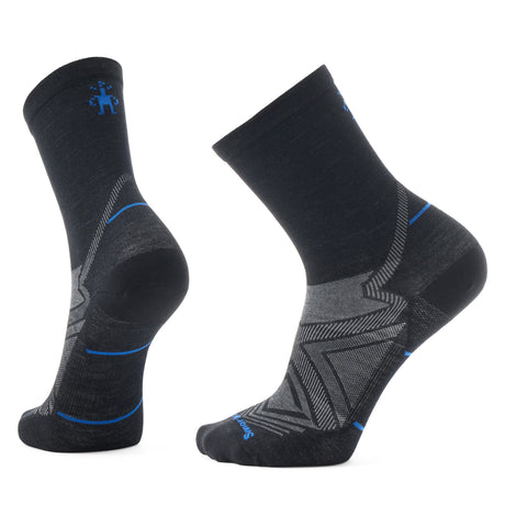 Smartwool Run Zero Cushion Mid Crew Socks  -  Medium / Black