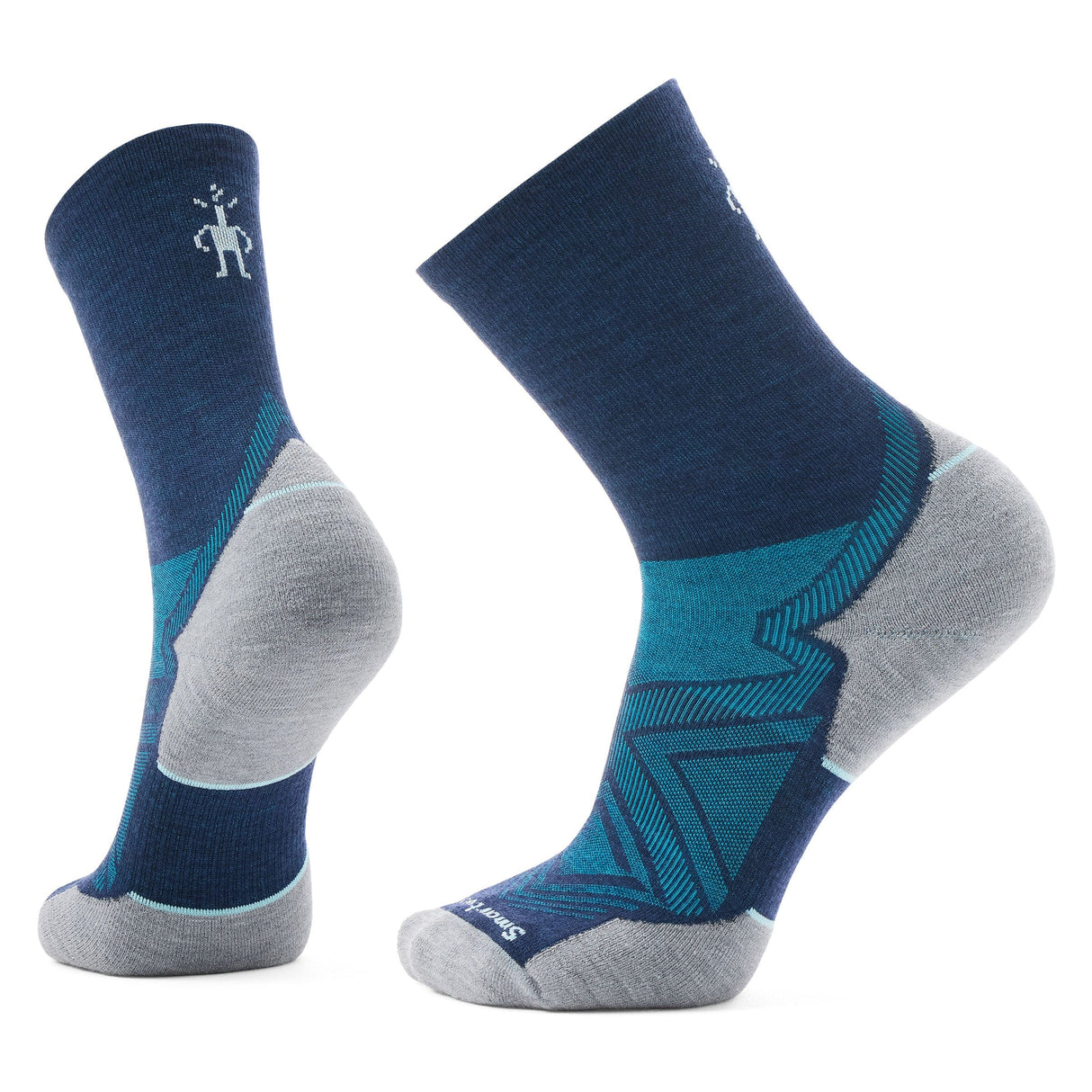 Smartwool Run Targeted Cushion Mid Crew Socks  -  Medium / Deep Navy