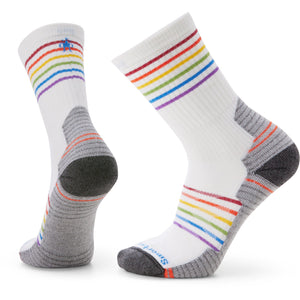 Smartwool Hike Light Cushion Pride Pattern Crew Socks  -  X-Large / White