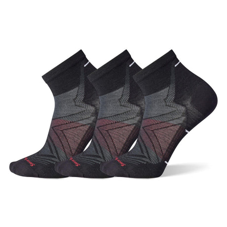 Smartwool Run Zero Cushion Ankle 3-Pack Socks  -  Medium / Black