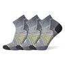 Smartwool Run Zero Cushion Ankle 3-Pack Socks  -  Medium / Medium Gray