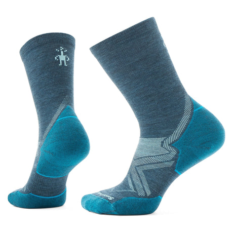 Smartwool Womens Run Cold Weather Targeted Cushion Crew Socks  -  Medium / Twilight Blue