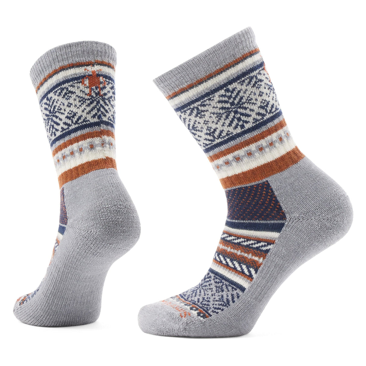 Smartwool Everyday Fair Isle Sweater Crew Socks  -  Medium / Light Gray