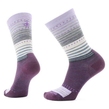 Smartwool Everyday Stitch Stripe Crew Socks  -  Small / Ultra Violet