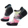 Smartwool Womens Run Targeted Cushion Brushed Print Low Ankle Socks  -  Small / Power Pink