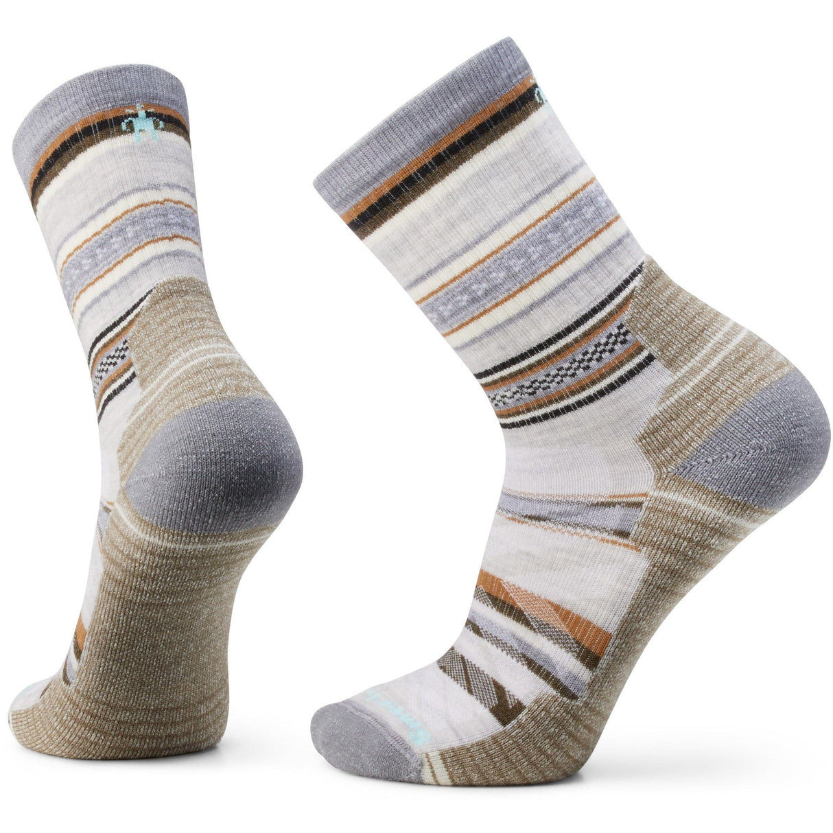 Smartwool Hike Light Cushion Panorama Crew Socks  -  Medium / Ash