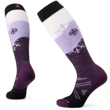 Smartwool Womens Ski Full Cushion Snowpocalypse Pattern OTC Socks  -  Small / Purple Iris