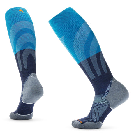 Smartwool Womens Run Compression Targeted Cushion Over-The-Calf Socks  -  Medium / Deep Navy