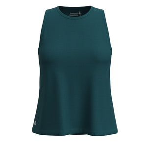 Smartwool Womens Active Mesh High Neck Tank  -  X-Small / Dark Emerald Heather