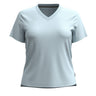 Smartwool Womens Perfect V-Neck Short Sleeve Tee  -  Small / Winter Sky Heather