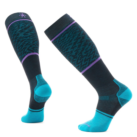 Smartwool Snowboard Targeted Cushion Retro Line Over-the-Calf Socks  -  Medium / Black