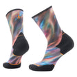 Smartwool Womens Trail Run Targeted Cushion Water Shimmer Print Crew Socks  -  Small / Black