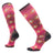 Smartwool Womens Ski Zero Cushion Paths Crossed Print OTC Socks  -  Medium / Power Pink