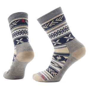 Smartwool Everyday Cozy Cabin Games Crew Socks  -  Small / Medium Gray