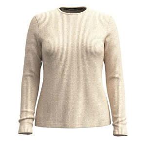 Smartwool Womens Thermal Merino Rib Crew  -  X-Small / Toasted Coconut Heather