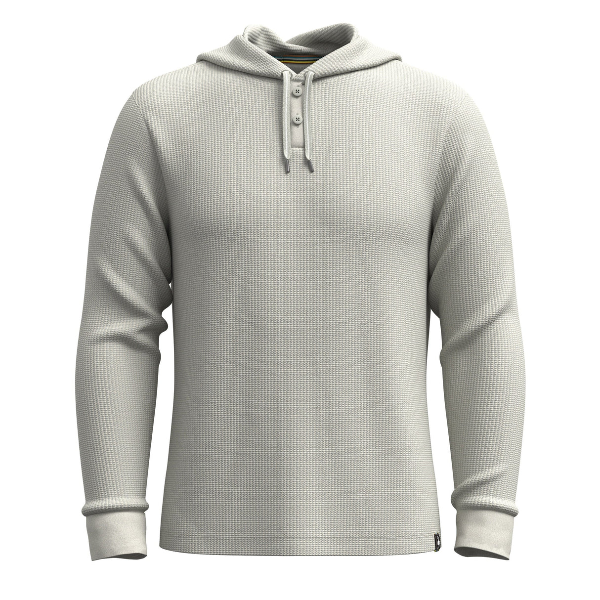 Smartwool Mens Waffle Henley Hoodie  -  Small / Ash Heather