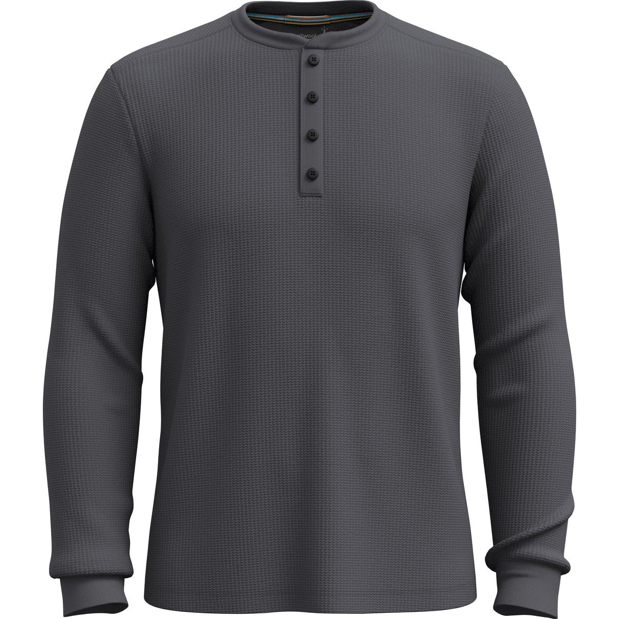 Smartwool Mens Waffle Long Sleeve Henley  -  Small / Charcoal