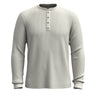 Smartwool Mens Waffle Long Sleeve Henley  -  Small / Ash Heather