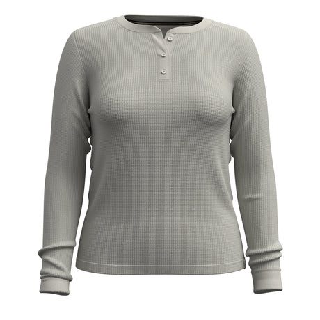 Smartwool Womens Waffle Long Sleeve Henley  -  X-Small / Ash Heather