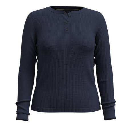 Smartwool Womens Waffle Long Sleeve Henley  -  X-Small / Deep Navy