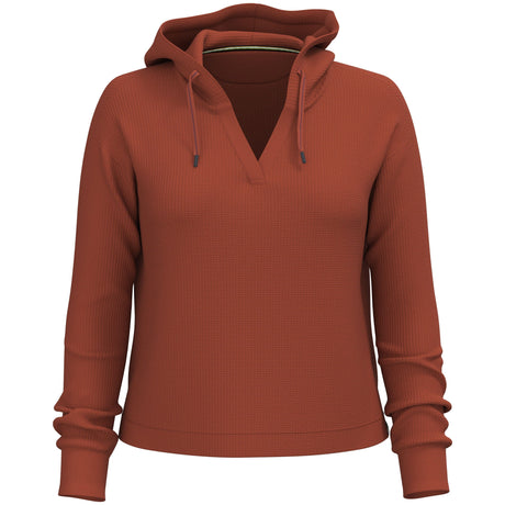 Smartwool Womens Waffle Hoodie  -  Small / Pecan Brown