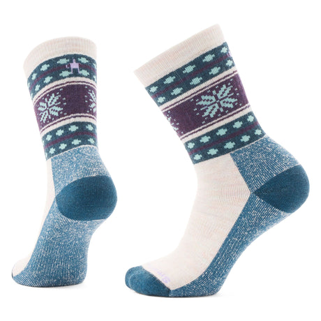 Smartwool Everyday Cozy Snowflake Dream Crew Socks  -  Small / Moonbeam