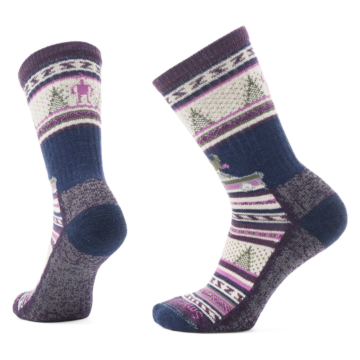 Smartwool Everyday Cozy Say It Aint Snow Crew Socks  -  Small / Purple Iris