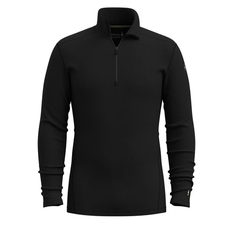 Smartwool Mens Classic Thermal Merino Base Layer 1/4 Zip  -  Small / Black