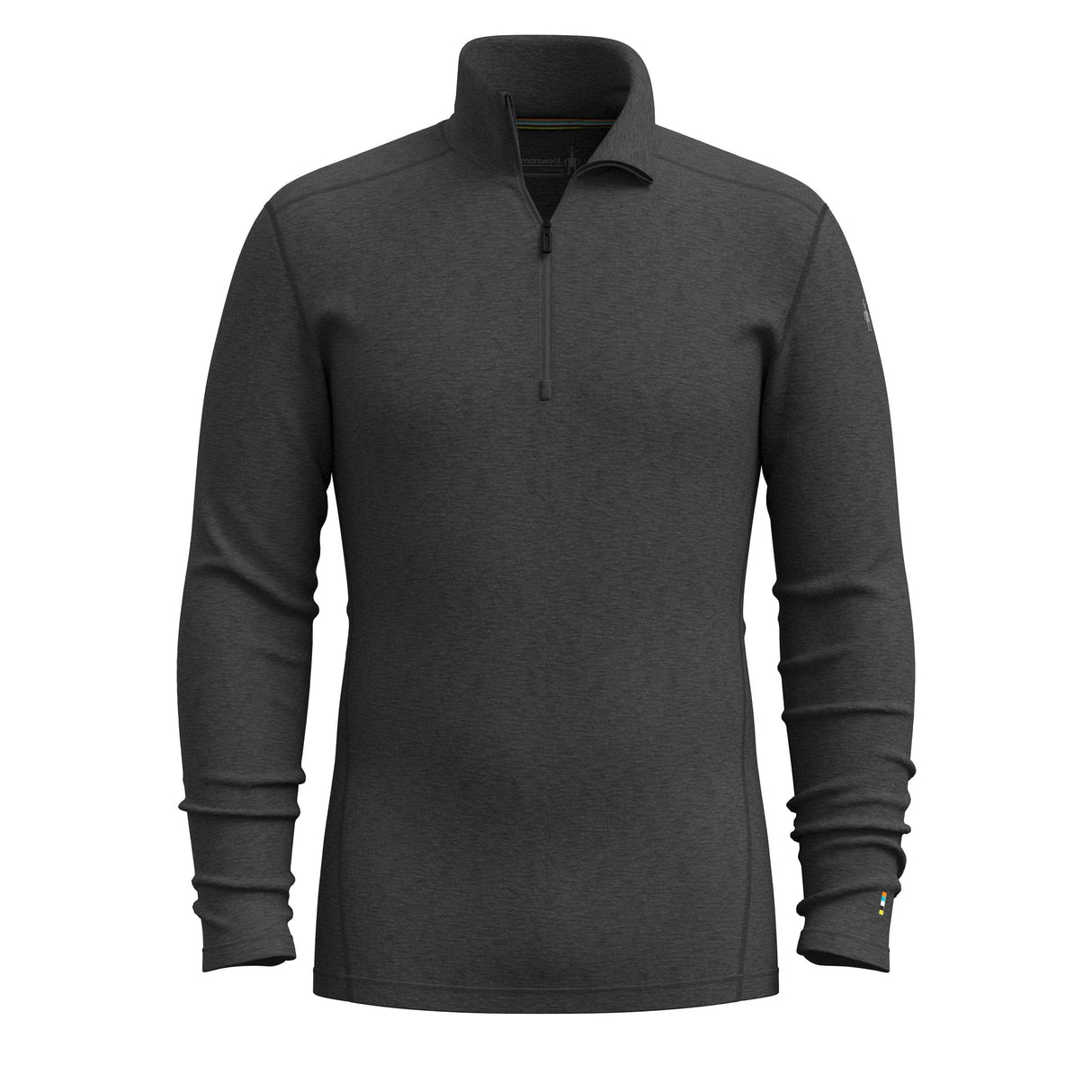 Smartwool Mens Classic Thermal Merino Base Layer 1/4 Zip  -  Small / Charcoal Heather