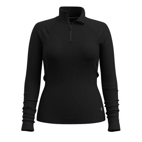 Smartwool Womens Classic Thermal Merino Base Layer 1/4 Zip  -  Small / Black