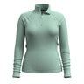 Smartwool Womens Classic Thermal Merino Base Layer 1/4 Zip  -  X-Small / Arctic Green Heather