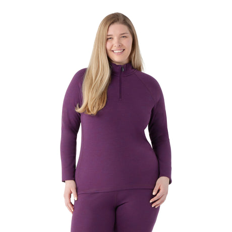 Smartwool Womens Classic Thermal Merino Base Layer 1/4 Zip Plus  - 