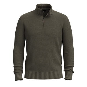 Smartwool Mens Sparwood 1/2 Zip Sweater  -  Small / North Woods Heather/Winter Moss Heather