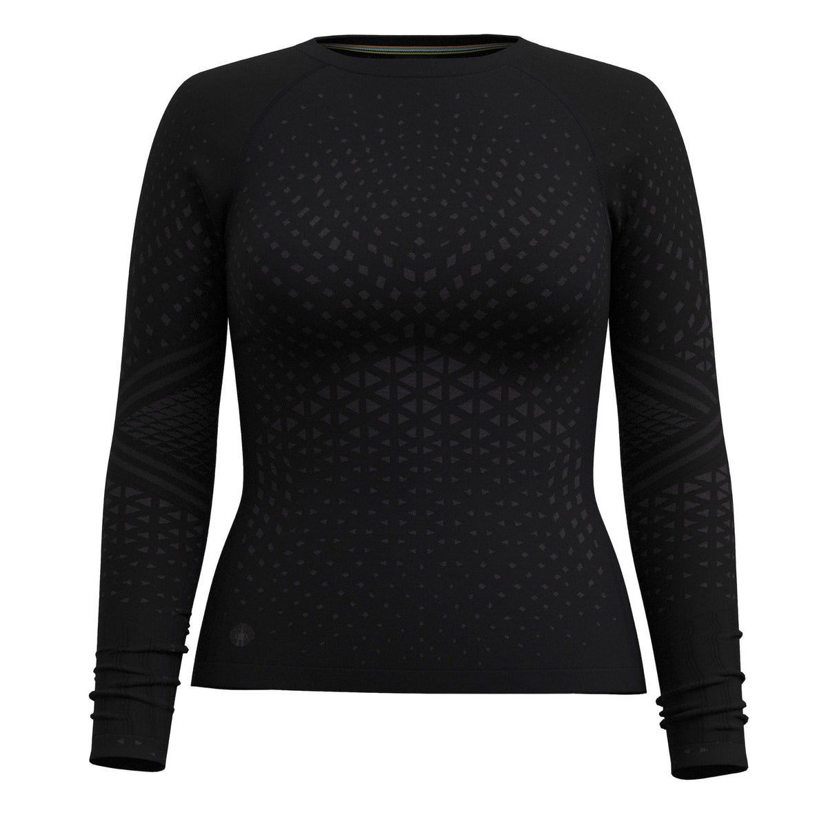 Smartwool Womens Intraknit Active Base Layer Long-Sleeve  -  Small / Black/Charcoal