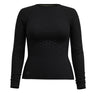 Smartwool Womens Intraknit Active Base Layer Long-Sleeve  -  Small / Black/Charcoal