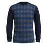 Smartwool Mens Classic Thermal Merino Base Layer Crew  -  Small / Deep Navy Paths Crossed