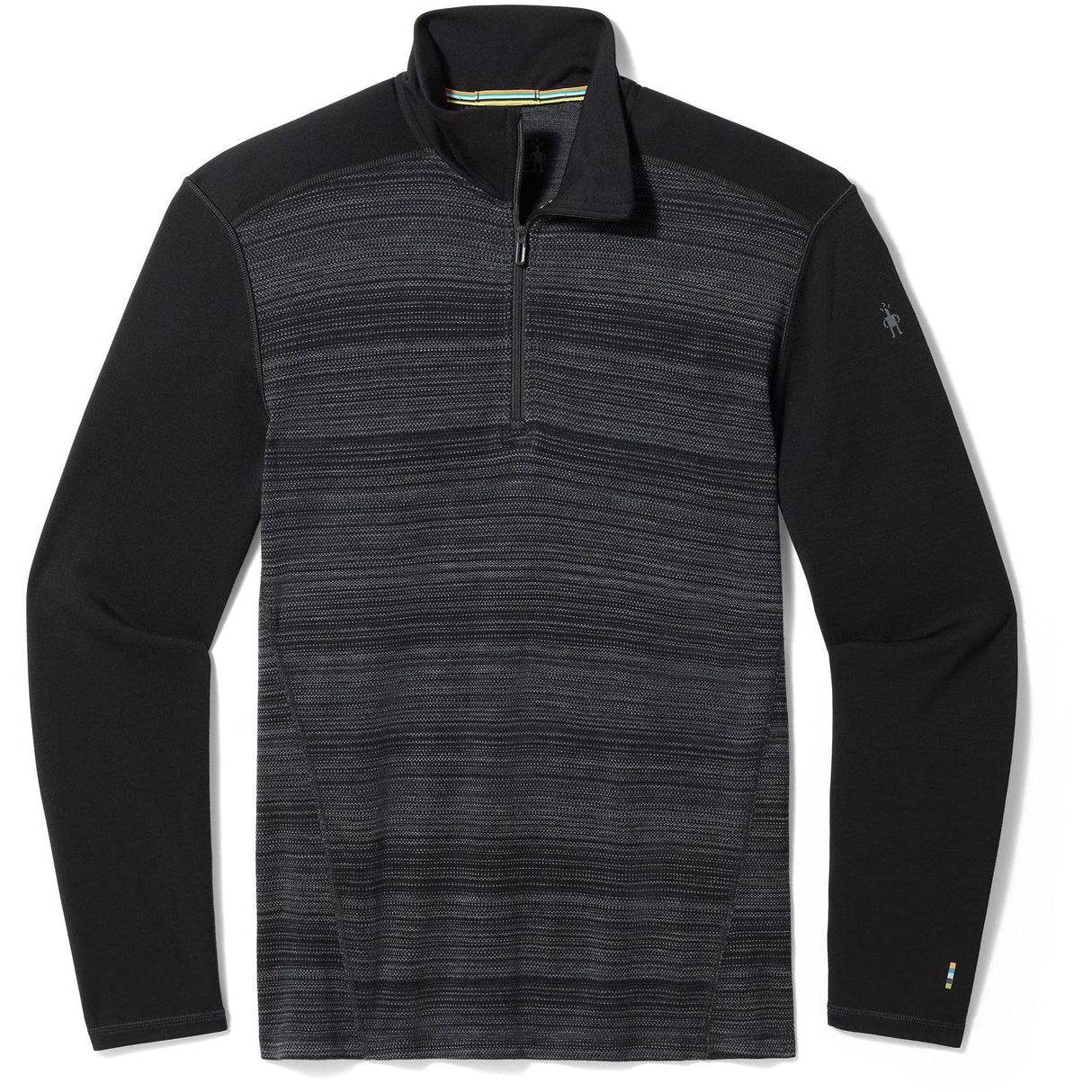 Smartwool Mens Merino 250 Base Layer 1/4 Zip  -  Small / Black Color Shift