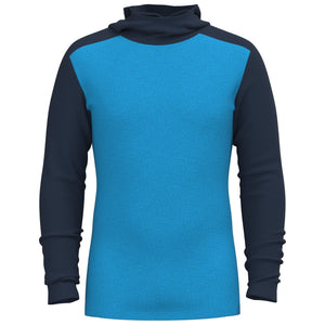 Smartwool Mens Classic Thermal Merino Base Layer Hoodie  -  Small / Nival Blue/Deep Navy