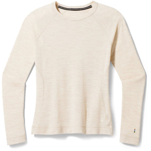 Smartwool Womens Classic Thermal Merino Base Layer Crew - Clearance  -  Small / Almond Heather