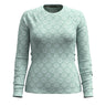 Smartwool Womens Classic Thermal Merino Base Layer Crew - Clearance  -  X-Small / Arctic Green Digi Snow