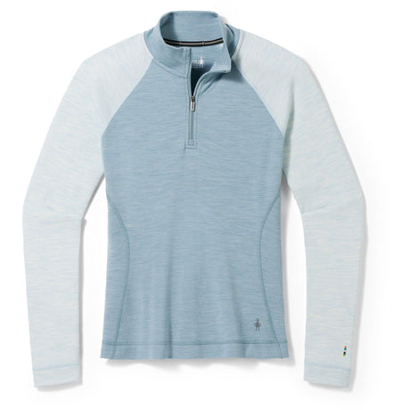 Smartwool Womens Classic Thermal Merino Base Layer 1/4 Zip - Clearance  -  Small / Lead Heather