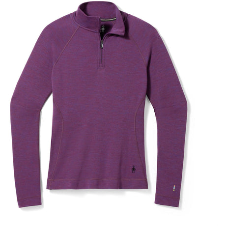 Smartwool Womens Classic Thermal Merino Base Layer 1/4 Zip  -  X-Small / Purple Iris Heather