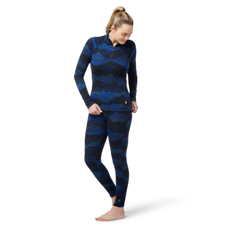 Smartwool Womens Classic Thermal Merino Base Layer Pattern 1/4 Zip  - 