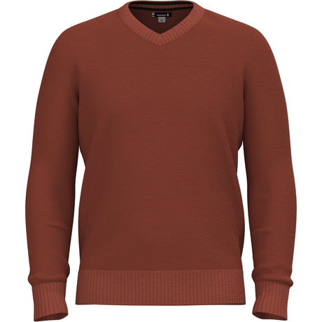 Smartwool Mens Sparwood V-Neck Sweater  -  Medium / Pecan Brown Heather