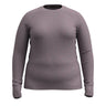 Smartwool Womens Classic Thermal Merino Base Layer Crew Plus  -  1X / Chalk Violet Heather