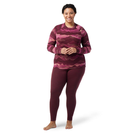 Smartwool Womens Classic Thermal Merino Base Layer Pattern Crew Plus  - 