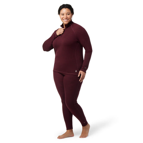 Smartwool Womens Classic Thermal Merino Base Layer 1/4 Zip Plus  - 